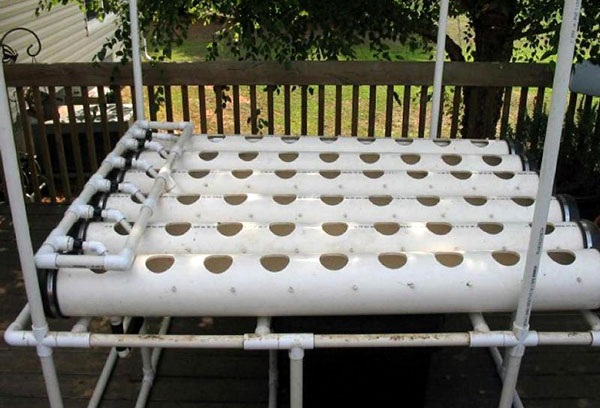 Installation av PVC-rör för odling av jordgubbar