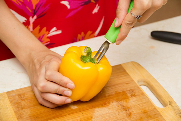 The use of bell peppers in cooking