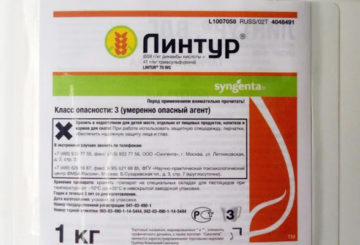 Etikett för Lintour-herbicidkapsel