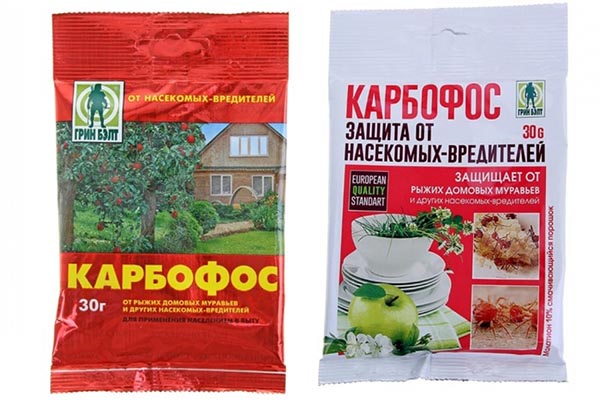 Опции за освобождаване на инсектициди Karbofos