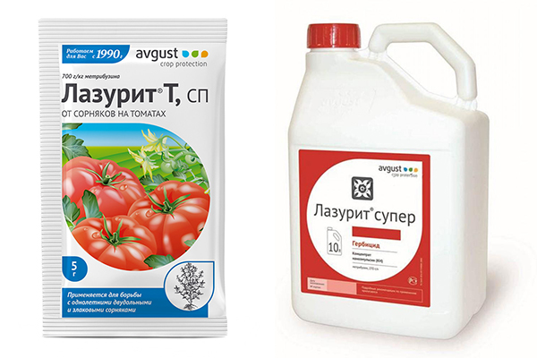 Förpackningsalternativ för herbicid Lazurit